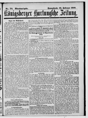 Königsberger Hartungsche Zeitung vom 12.02.1910