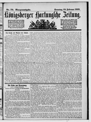Königsberger Hartungsche Zeitung vom 13.02.1910