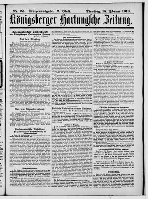 Königsberger Hartungsche Zeitung vom 15.02.1910