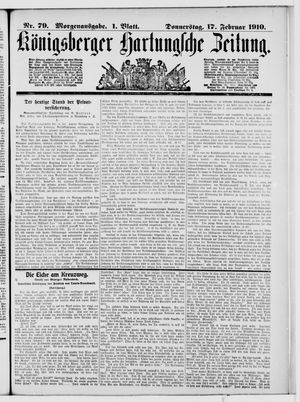 Königsberger Hartungsche Zeitung vom 17.02.1910