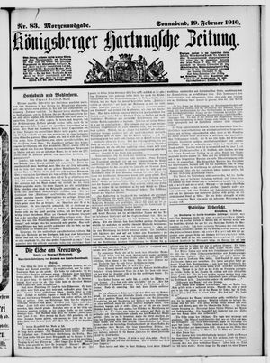 Königsberger Hartungsche Zeitung vom 19.02.1910