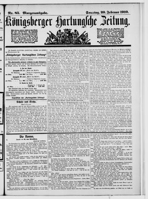 Königsberger Hartungsche Zeitung vom 20.02.1910