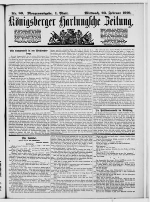 Königsberger Hartungsche Zeitung vom 23.02.1910