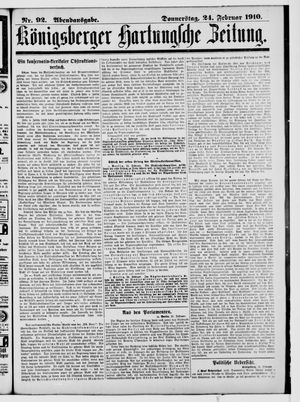 Königsberger Hartungsche Zeitung vom 24.02.1910
