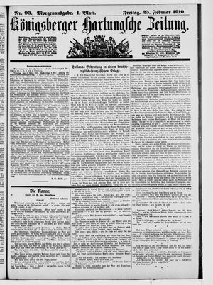 Königsberger Hartungsche Zeitung vom 25.02.1910