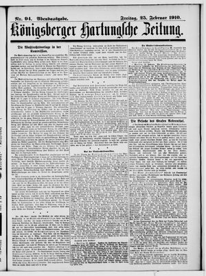 Königsberger Hartungsche Zeitung vom 25.02.1910