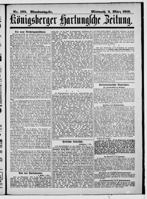 Königsberger Hartungsche Zeitung on Mar 2, 1910