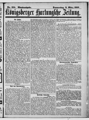 Königsberger Hartungsche Zeitung vom 03.03.1910