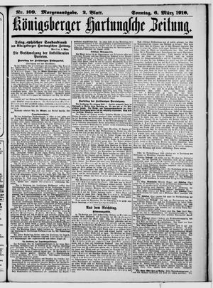 Königsberger Hartungsche Zeitung vom 06.03.1910