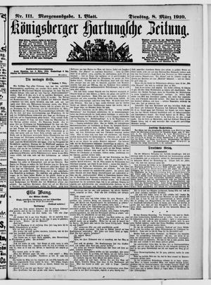 Königsberger Hartungsche Zeitung vom 08.03.1910