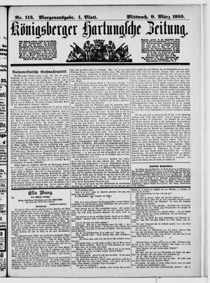Königsberger Hartungsche Zeitung on Mar 9, 1910