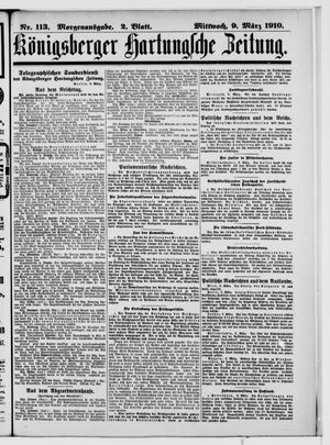 Königsberger Hartungsche Zeitung vom 09.03.1910