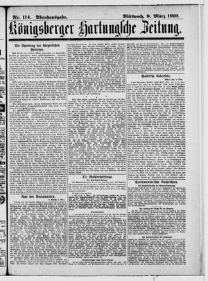 Königsberger Hartungsche Zeitung vom 09.03.1910