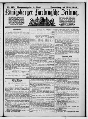 Königsberger Hartungsche Zeitung on Mar 10, 1910