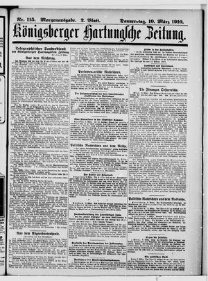 Königsberger Hartungsche Zeitung vom 10.03.1910