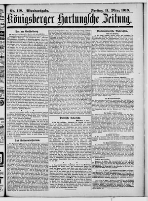 Königsberger Hartungsche Zeitung vom 11.03.1910