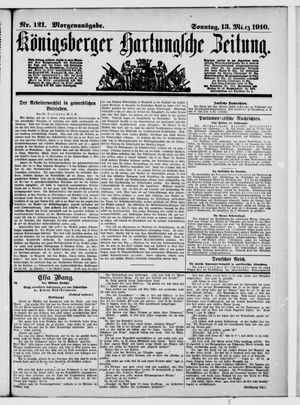 Königsberger Hartungsche Zeitung vom 13.03.1910