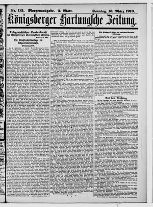 Königsberger Hartungsche Zeitung vom 13.03.1910