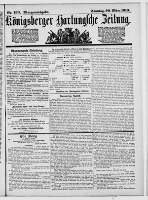 Königsberger Hartungsche Zeitung on Mar 20, 1910