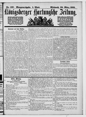 Königsberger Hartungsche Zeitung vom 23.03.1910
