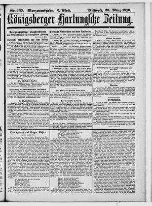 Königsberger Hartungsche Zeitung vom 23.03.1910