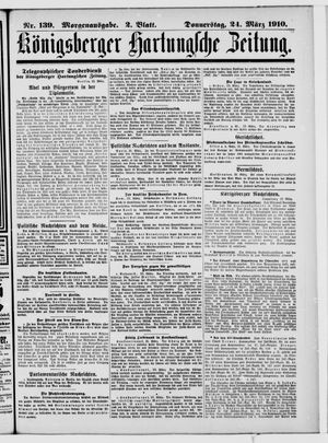 Königsberger Hartungsche Zeitung vom 24.03.1910