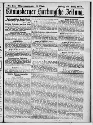 Königsberger Hartungsche Zeitung vom 25.03.1910