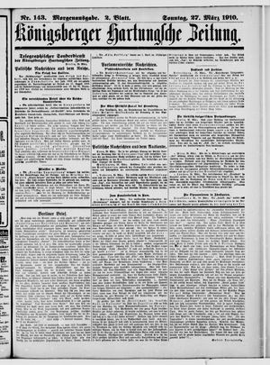 Königsberger Hartungsche Zeitung vom 27.03.1910