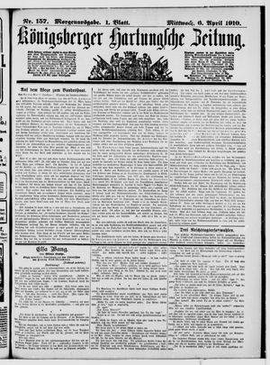 Königsberger Hartungsche Zeitung on Apr 6, 1910