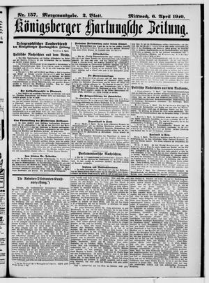 Königsberger Hartungsche Zeitung vom 06.04.1910