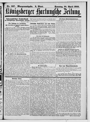 Königsberger Hartungsche Zeitung on Apr 10, 1910