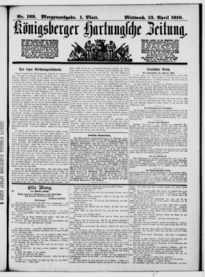 Königsberger Hartungsche Zeitung vom 13.04.1910