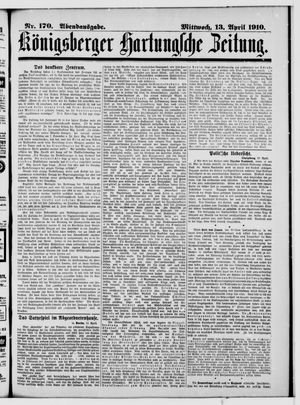Königsberger Hartungsche Zeitung vom 13.04.1910