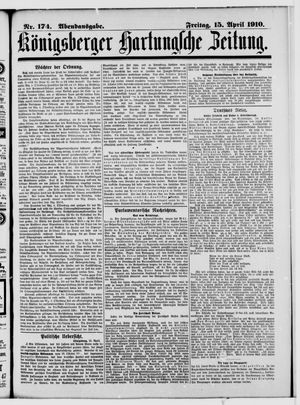 Königsberger Hartungsche Zeitung vom 15.04.1910