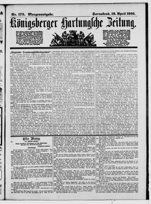 Königsberger Hartungsche Zeitung vom 16.04.1910