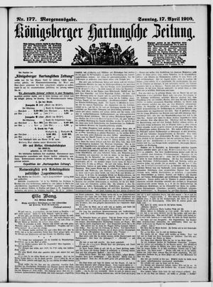 Königsberger Hartungsche Zeitung vom 17.04.1910