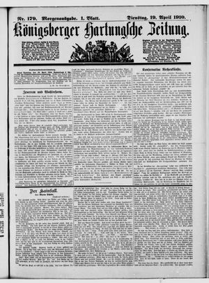 Königsberger Hartungsche Zeitung on Apr 19, 1910