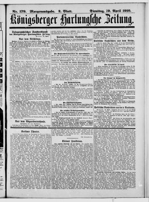Königsberger Hartungsche Zeitung vom 19.04.1910