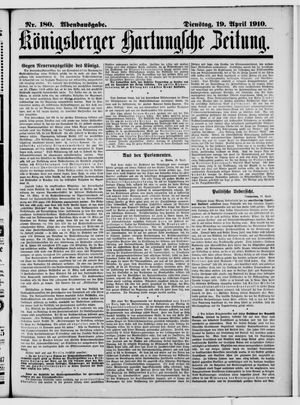 Königsberger Hartungsche Zeitung vom 19.04.1910