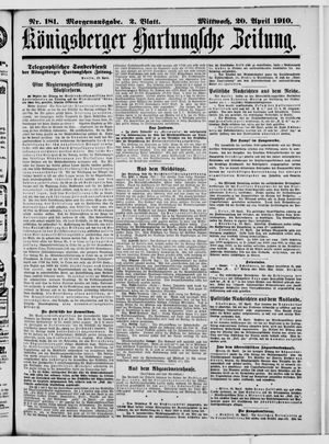 Königsberger Hartungsche Zeitung vom 20.04.1910