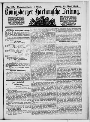 Königsberger Hartungsche Zeitung vom 22.04.1910