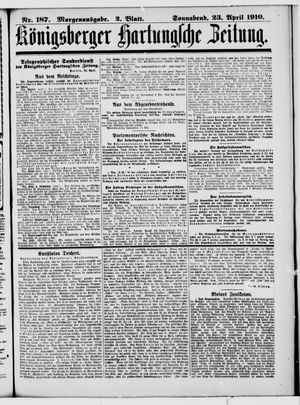 Königsberger Hartungsche Zeitung vom 23.04.1910