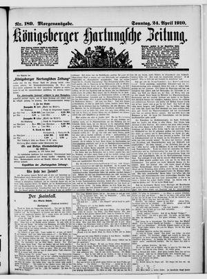 Königsberger Hartungsche Zeitung vom 24.04.1910