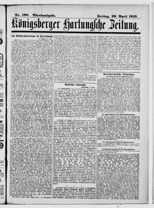 Königsberger Hartungsche Zeitung on Apr 29, 1910