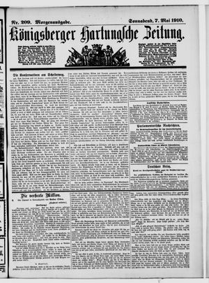 Königsberger Hartungsche Zeitung vom 07.05.1910