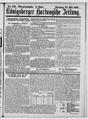 Königsberger Hartungsche Zeitung vom 10.05.1910