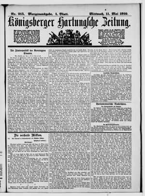 Königsberger Hartungsche Zeitung vom 11.05.1910