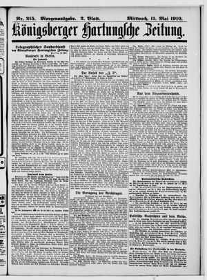 Königsberger Hartungsche Zeitung vom 11.05.1910