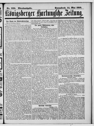 Königsberger Hartungsche Zeitung vom 14.05.1910