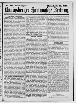 Königsberger Hartungsche Zeitung vom 18.05.1910